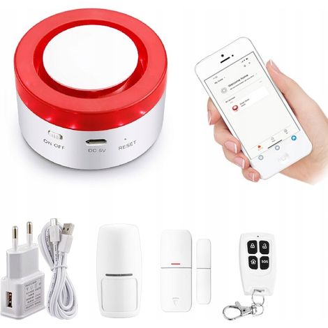 ALARME SIRÈNE SANS FIL WiFi TUYA POLISH