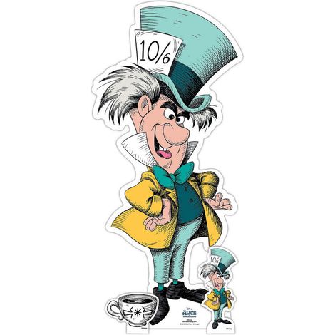 Figurine en carton - Alice au Pays des Merveilles Vintage - Chapelier Fou - Haut 94 cm (1/5)