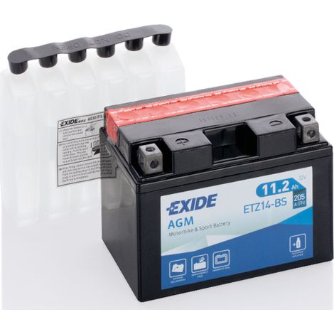 Batería Tudor YTZ14-BS para moto AGM Hermética Exide