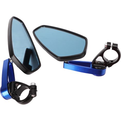 Rétroviseurs Moto Arrière Paire, Montage Extrémité Guidon, Compatible Suzuki B-King GSF1250 GSF600, Miroirs De Rechange Universels, Aluminium, Noir Mat (1/5)