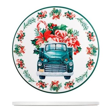 H&H Dessous de plat de Noël en céramique Camion