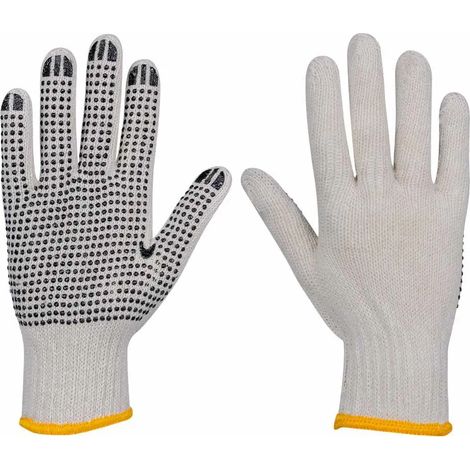 Guanti di protezione jbm cotton thread rinforzati pvc