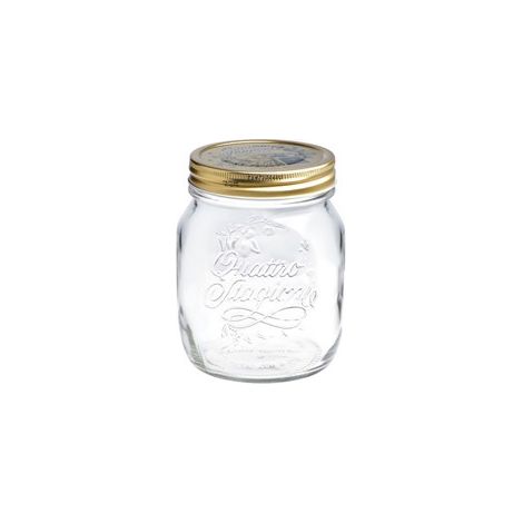 Barattolo Bormioli 4 stagioni vetro trasparente tappo alluminio 250 ml