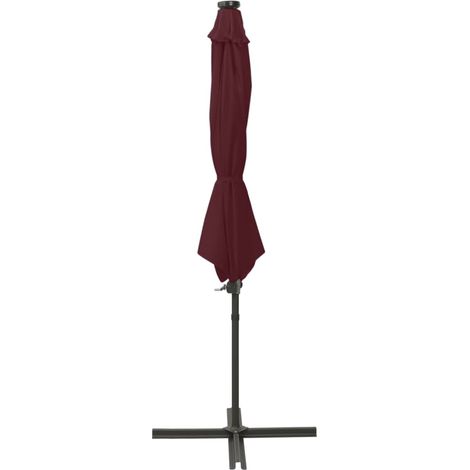 Maison Exclusive - Ampelschirm mit LED-Beleuchtung 300 cm Bordeau