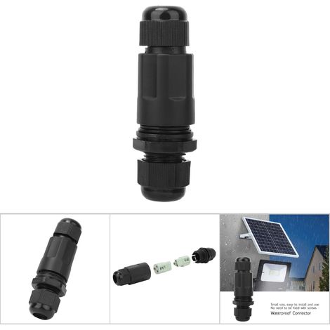 Connecteur LED étanche IP68 portable avec câble et fiches mâle/femelle 3 broches (1/5)