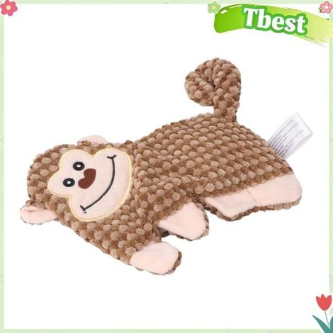 Tbest Jouets en peluche pour chien Jouets en peluche grinçants pour chien, molaire sûre, soulage animalerie jouet Guenon (1/5)