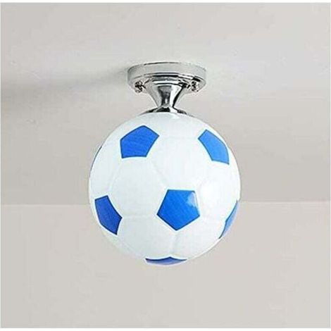 20 cm Fußball-Kronleuchter – Kreative Innenbeleuchtung für Kinderzimmer – Blaues Glas – Kompatibel mit E27-Glühbirnen (1/5)