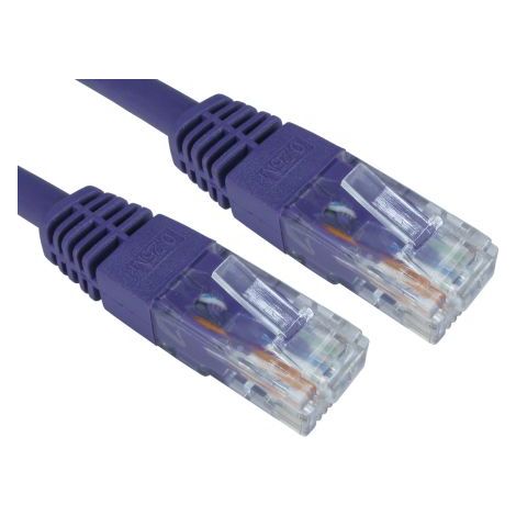 Câble Ethernet catégorie 6 UTP RS PRO, Violet, 250mm PVC Avec connecteur ( Prix pour 1 )