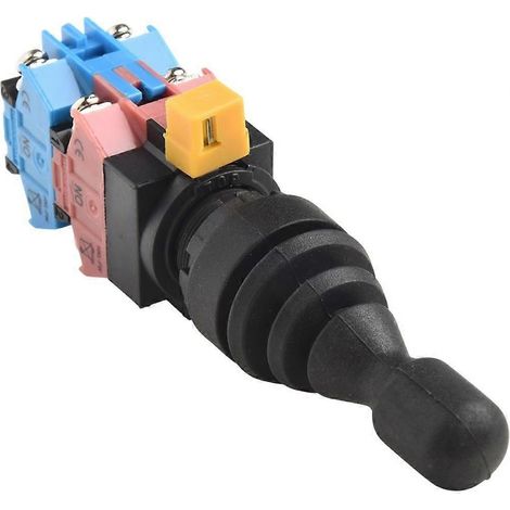 Interrupteur à joystick momentané 4 positions 4NO Monolever pour bouton de réinitialisation pour panneau de commande industriel HKL-FW24, découpe 22 mm (1/5)