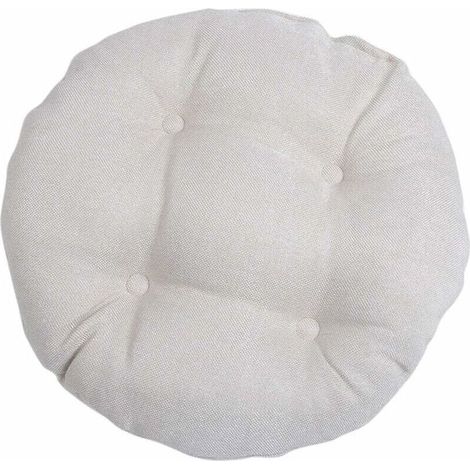 Rond Coussin de Chaise Galette de Chaise pour Maison Bureau Jardin Coussin Decoratif pour Terrasse Tatami Siège Intérieur Extérieur Beige L,45 x 45cm (1/4)
