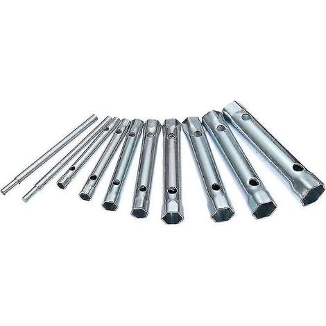 Kit de réparation tubulaire métrique à double extrémité, ensemble de clés utilitaires pour le remplacement des bougies d'allumage et la réparation de tuyaux automobiles. (1/5)