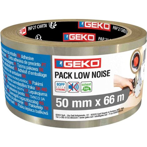 Verpackungsband Pack Leise Transparent 50 mm x 66 m - Geko