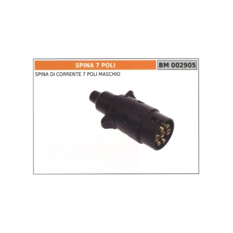Spina di corrente 7 poli maschio codice 002905