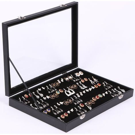 Aufbewahrungsbox für Ringe, Ohrringe und Ohrstecker, speziell für junge Frauen entworfen, zur Präsentation von Ringen und Ohrringen, ideal für Ankleidezimmer oder Reisen. (1/5)