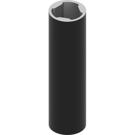 Tube diva - Diametre : 40 - Long  : 2,00 m - Teinte : Noir 9005 - Aspect : Mat - CROISEE DS