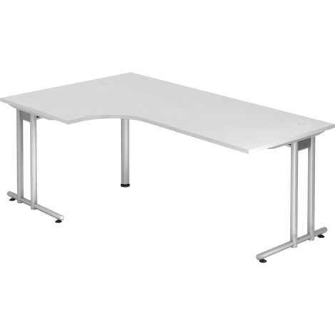 bümö Schreibtisch Serie-N Eckform: 200 x 120 cm  Weiß (1/5)