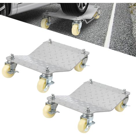 SWANEW Carrelli per la movimentazione delle auto Set di 2, ausilio per la manovra delle auto, capacità di carico fino a 500 kg (ogni pezzo), per auto, camion, trattori (1/5)