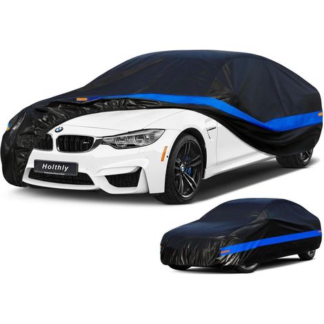 Autoabdeckung 3XL-0 A4 wasserdicht atmungsaktiv für Coupé/Limousine 470-490cm Schwarzblau (1/5)