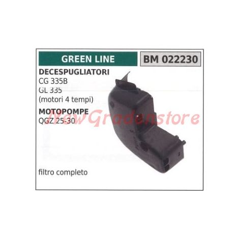 Filtro aria GREEN LINE decespugliatore CG 335B GL 335 motopompa QGZ 25 30 022230