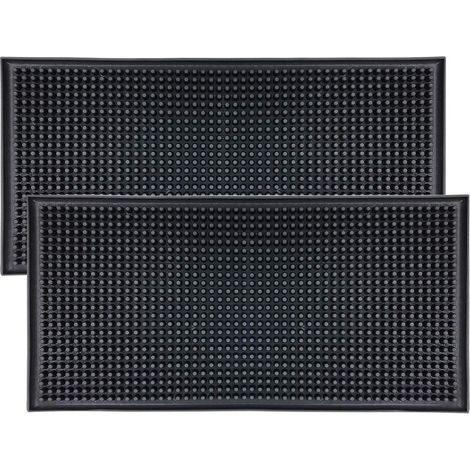 Lot de 2 serviettes de bar noires déperlantes de 30 x 15 cm, douces.-AquaForge (1/5)