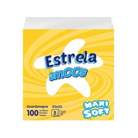 Servilleta celulosa amoos 33x33 cm 2 capas paq 100 u (1/2)