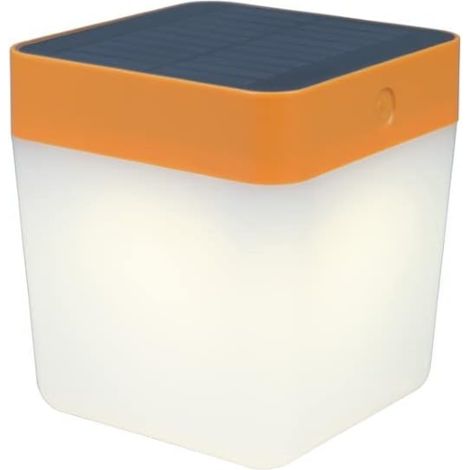 Lampada da tavolo arancione TABLE CUBE, LED integrato, 1W, 100 lumen, 3000K, IP44, SOLAR, Classe III (1/2)