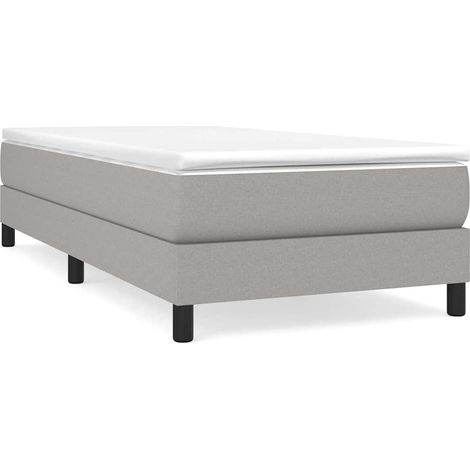 Maison Exclusive - Box spring postel s matrací světle šedá 90x200 cm textil (1/5)