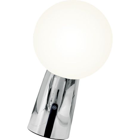 Lampada da tavolo Olimpia Pro Cromo lucido ricaricabile e dimmerabile (1/5)