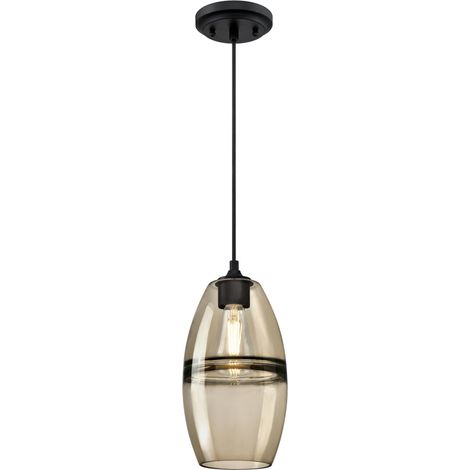 Soren Pendant Light, Black/Ash, Narrow