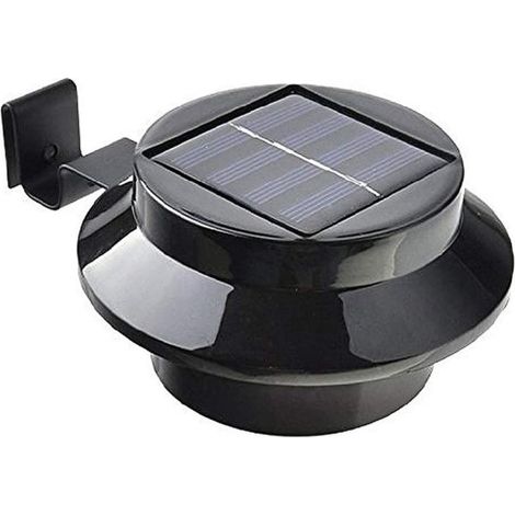 lampes solaires pour gouttièreslampes d'extérieur avec support réglable 1 pcs Noir (1/5)