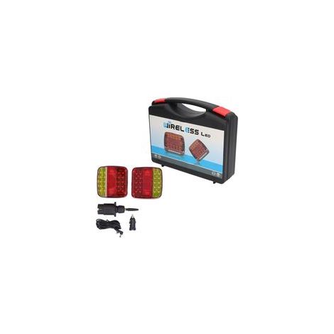 Kit de feux de remorque carrés sans fil étanches IP65 – Couleurs rouge et jaune – Installation magnétique rapide – Tension DC5V (1/5)