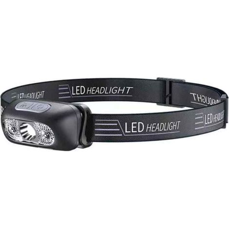 Lampe Frontale - LED Rechargeable USB - Capteur Mouvement - Étanche IPX4 - 4 Modes Dont SOS - 1200 mAh - 60 g (1/5)