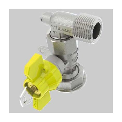 VALVOLA A SFERA POSTCONTATORE AD ANGOLO CON CHIAVE COLLEGAMENTO DIRETTO AL CONTATORE  1 x 11/4     TIEMME