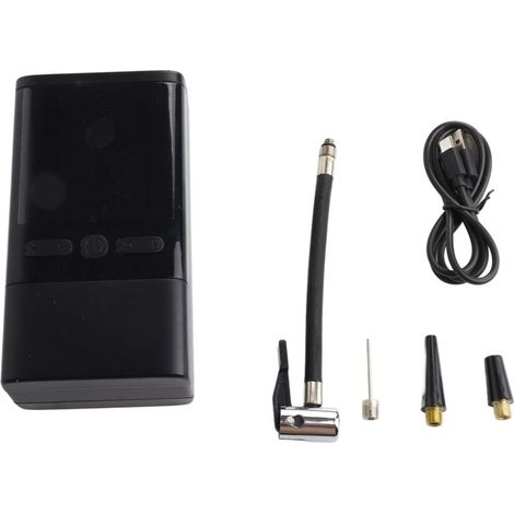 Tragbarer Luftkompressor von Ulisem, 4000 mAh, kabelloser Autoreifenfüller, Minipumpe mit LED-Licht, Digitalanzeige und USB-C-Anschluss, elektrischer Kompressor für Auto, Motorrad, Fahrrad, Ball (1/4)
