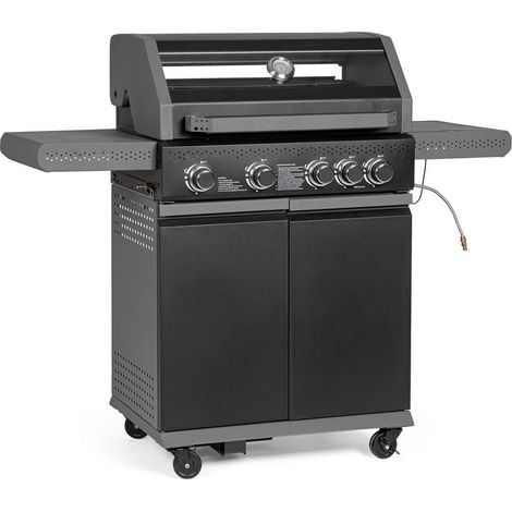 Barbecue a gas "Aleandro" con 5 bruciatori superfice di cottura in ghisa smaltata (1/4)
