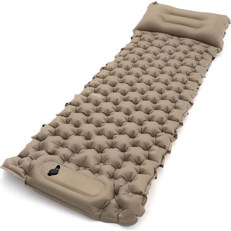 Matelas de randonnée gonflable de 8 cm d'épaisseur, valeur R de 3,2, compact et léger (1/5)