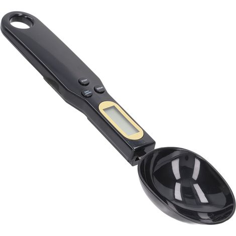 Cuillère balance numérique noire pour ingrédients, balance cuillère électronique avec écran LCD pour cuisine (1/5)