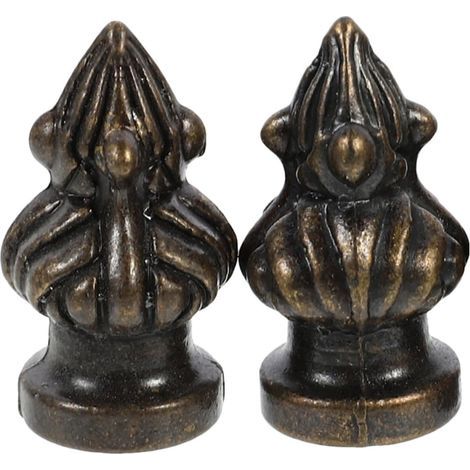 Embouts de Lampe 2 Pièces Rétro en Alliage de Zinc Filetage Interne 1/4, Finition Antique Élégante, Décoration pour Luminaire et Lampe de Table [Classe énergétique A] (1/5)