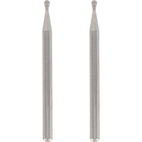 Juego de 2 brocas de diamante para grabado Ulisem, punta redonda, diámetro de trabajo de 2 mm, para grabar y tallar en vidrio, espejos y cerámica, con multiherramienta. (1/4)