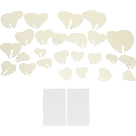 Autocollants Miroir DIY Fleurs en Relief pour Décor Murale - Décoration d'Intérieur Dorée