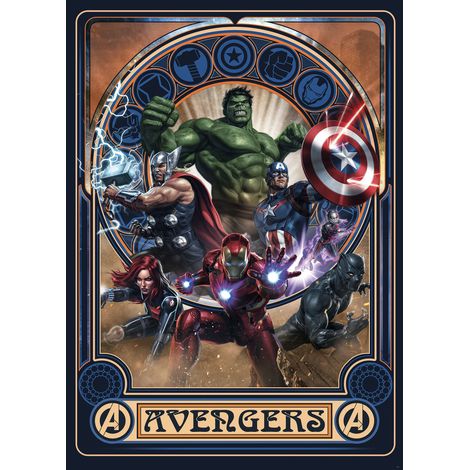 Papier peint panoramique vintage & retro Avengers Ornement (1/5)