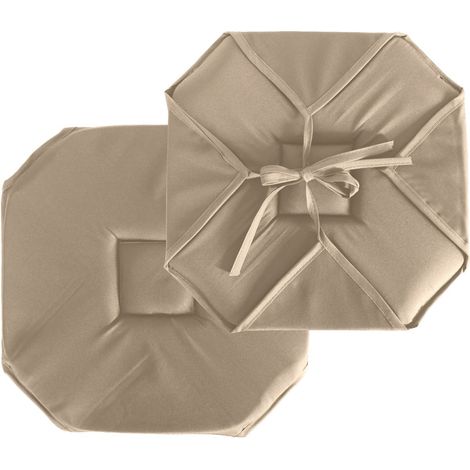 Galette de Chaise Uni "Basic" 40x40cm Naturel (1/2)