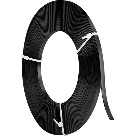 10m Fil D'Aluminium Plat, 5mm de Large Fils pour Bijoux Fil de Fer Souple Loisir Creatif pour Lunette Sculpture Armature Fabrication de Bijoux, Noir (1/5)