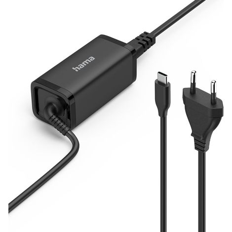 Hama notebook netzteil usb c gan 100 240v 5 20v45w