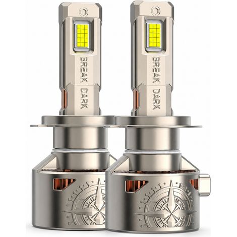 Ampoule LED H3 pour Phare de Voiture 240 W, 24 Puces LED, Double Tube en Cuivre, Argentée, REDSEA (1/5)