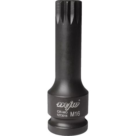 Douille à impact MJW 1/2" cannelée longue, clé à douille M16 (1/2)