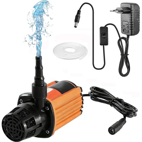 Pompe à eau pour scie à pierre 480 l/h, DC 12 V, 80 W, pompe d'aquarium, pompe à eau submersible, sans brosse, pompe submersible, pompe à eau pour coupe humide, scie de table, étang, fontaine, jardin (1/5)