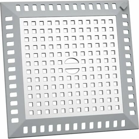 Attrape Cheveux Douche 12,2 x 12,2 cm Filtre Evier Cuisine de Carré en Acier Inoxydable Argenté Grille Evier Anti-Obstruction pour Douche de Salle de Bain, pour Salle de Bain et Cuisine (1/4)