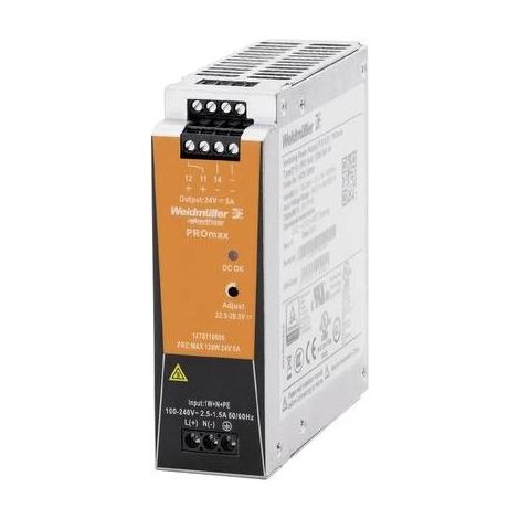 Weidmüller PRO MAX 120W 24V 5A Alimentatore, Alimentatore a commutazione, 24 V, 1478110000 (1/4)