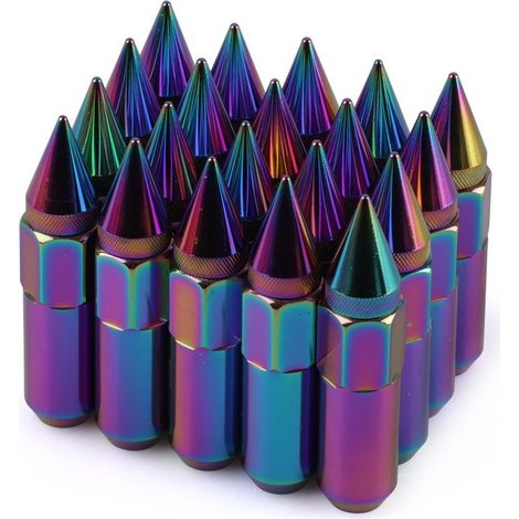 Hot-selling car modification M121.5 wheel nuts, 6061 iron, 90mm pointed head nuts (1/4)